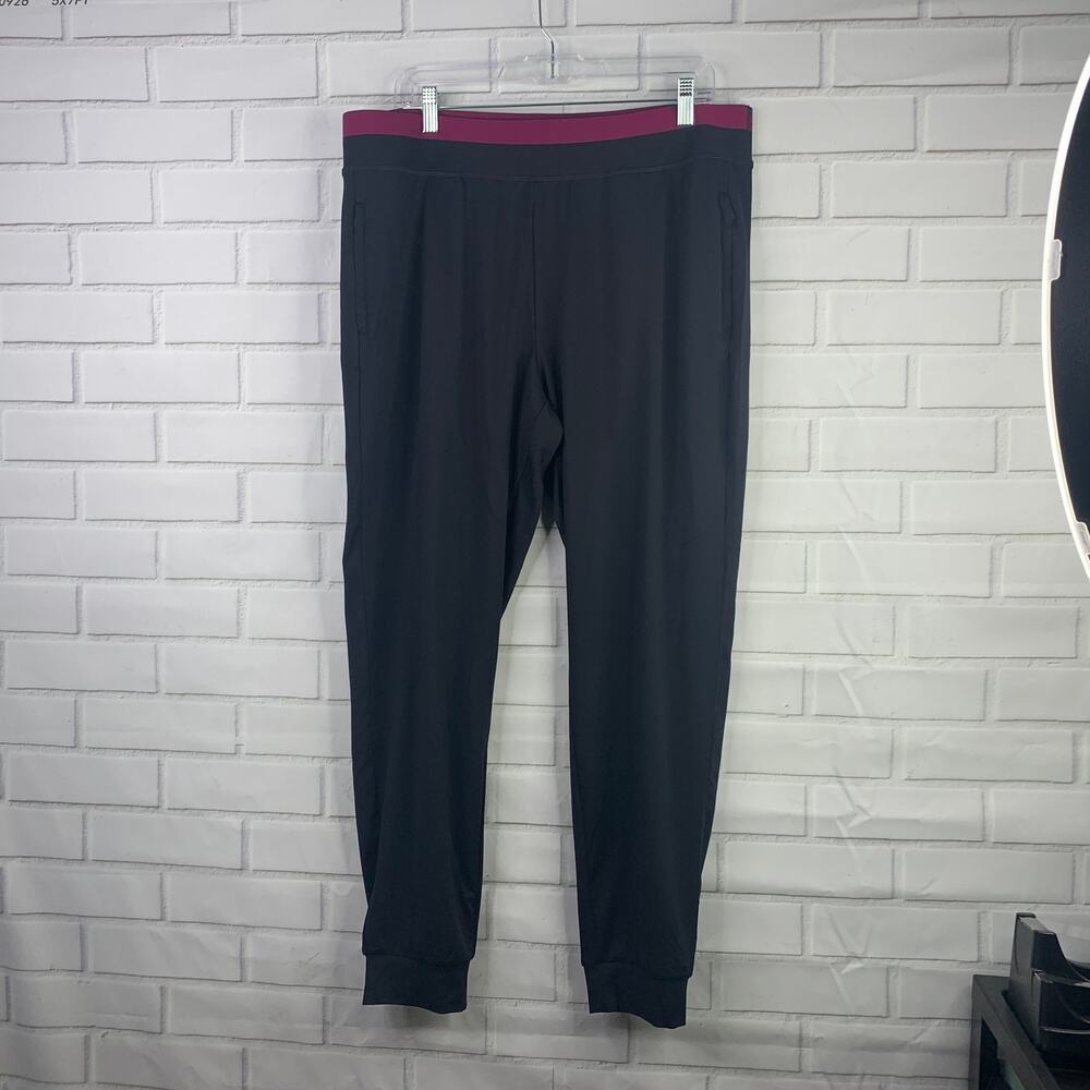 NWT Fabletics athletic pants Venetia Stacked Waistband Jogger black XXL women
